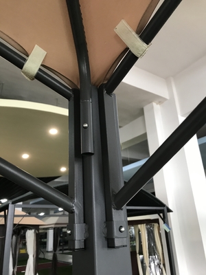 야외 파티를위한 정원 야외 대리석 2.95*2.95*2.7M 디자인 둥근 Patio Gazebo