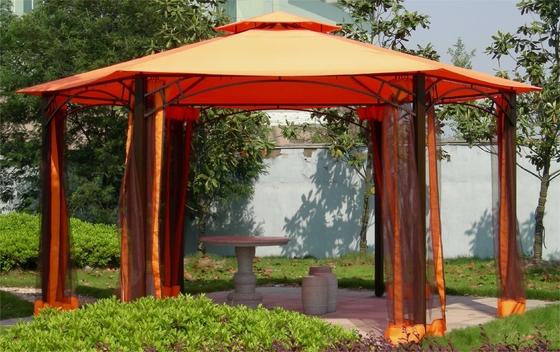 2.5*2.5*2.5M PVC 헥사고널 알루미늄 캔디오프 가즈보 텐트 정원 야외 활동