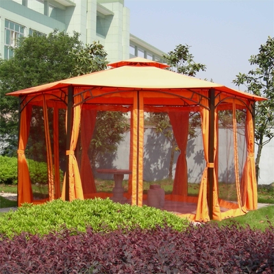 2.5*2.5*2.5M PVC 헥사고널 알루미늄 캔디오프 가즈보 텐트 정원 야외 활동