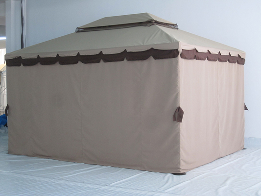 환경 친화적 인 방수 알루미늄 정원 가세보 모기장과 측면 벽 3x4m