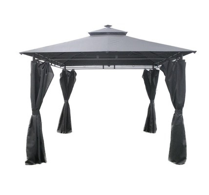 강철 프레임 3x3x2.7M 둥근 야외 Patio Canopy 파티 가제보 디자인 정원/외관