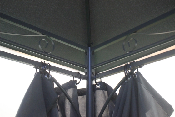 강철 프레임 3x3x2.7M 둥근 야외 Patio Canopy 파티 가제보 디자인 정원/외관