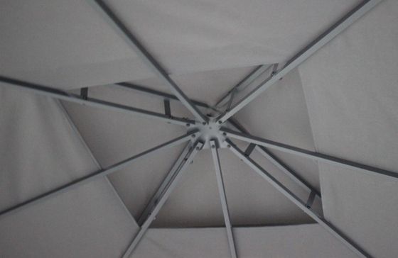 쉬운 조립 원형 야외 Patio Canopy 파티 가세보 철 프레임 3x3x2.75M
