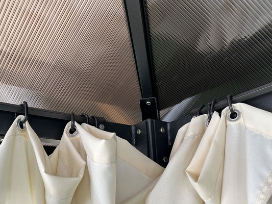 야외 정원 3x3x2.6M PVC 보드 지붕과 함께 하드 톱 가세보