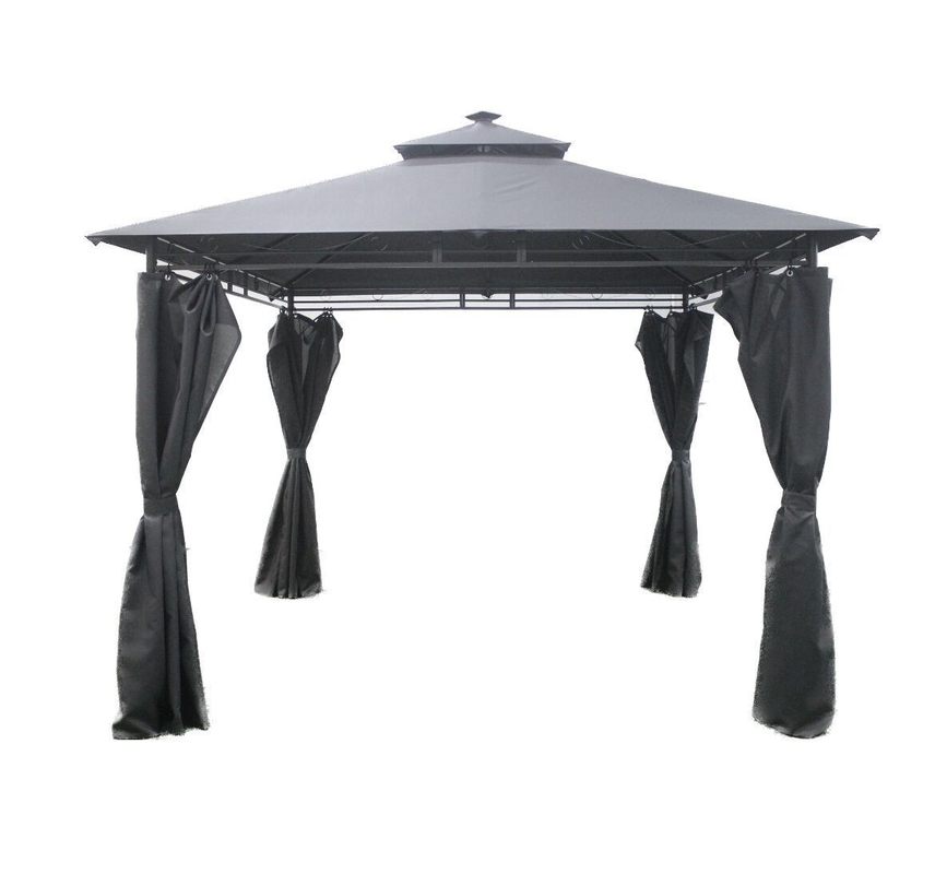 강철 프레임 3x3x2.7M 둥근 야외 Patio Canopy 파티 가제보 디자인 정원/외관